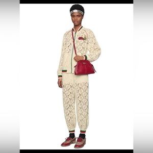 Gucci Flower Lace Tracksuit (Pants and Jacket)